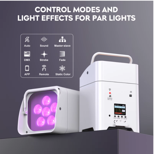 Alpha-Lumentec 4x RGBWA+UV Akku Par Set Inkl. Tasche