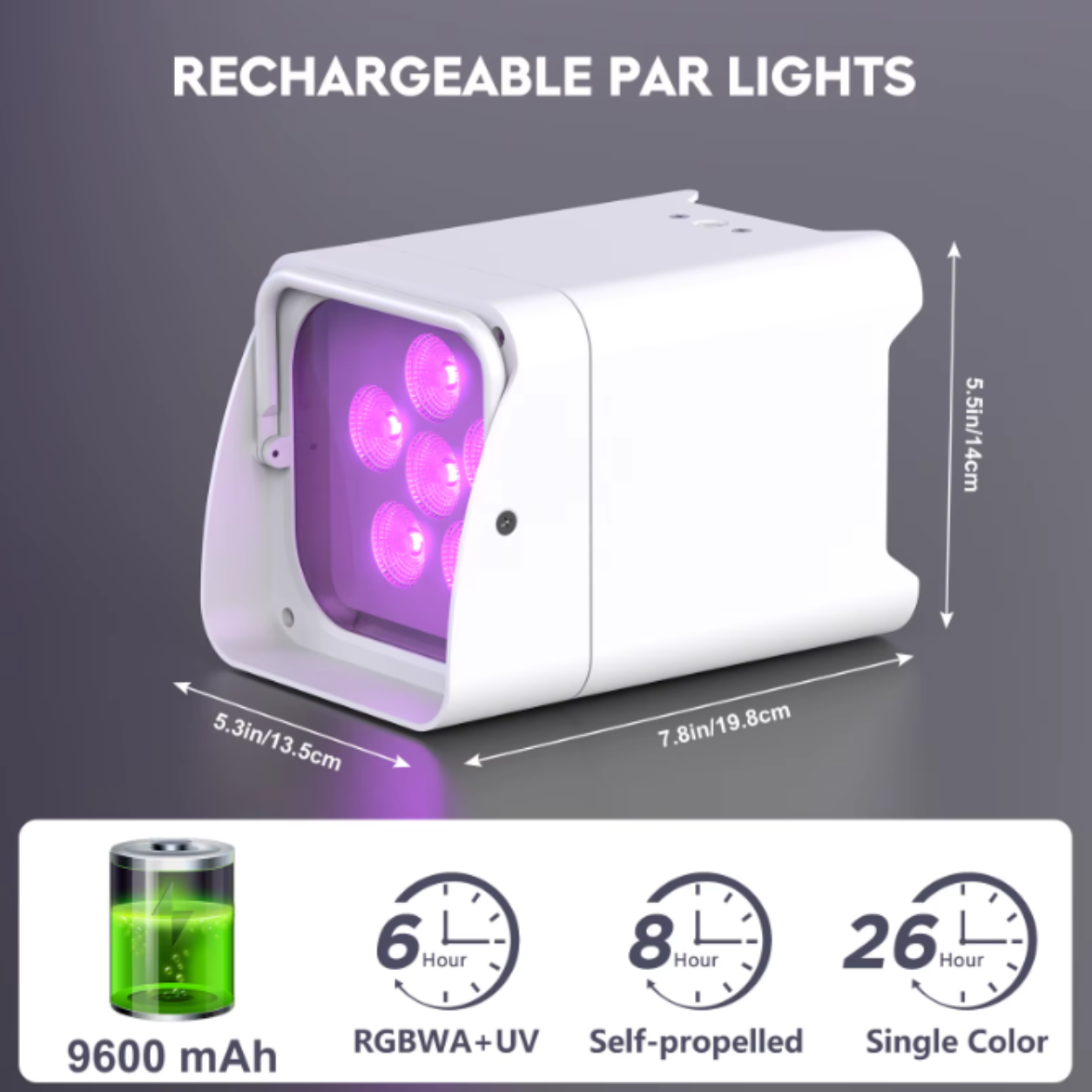 Alpha-Lumentec 4x RGBWA+UV Akku Par Set Inkl. Tasche