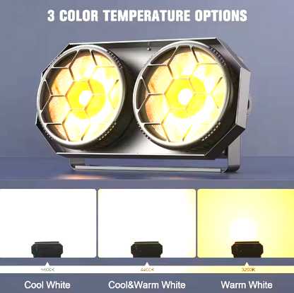 alpha-lumentec 260W Dual-Color COB LED Par – 2-Augen mit DMX512